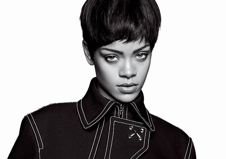 HD wallpaper: Rihanna, singer, celebrity, style, bw, fashion, portrait,  black And White | Wallpaper Flare
