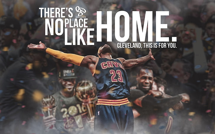 LeBron James-2016 NBA Poster HD Wallpaper, Cleveland Cavaliers LeBron James 23