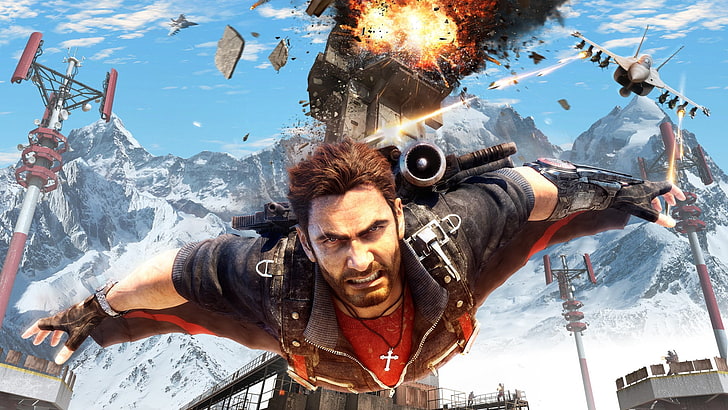 Just Cause game wallpaper, Just Cause 3, one person, nature, young adult, HD wallpaper