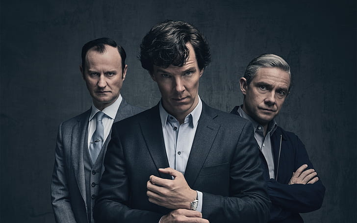 background, trio, Martin man, Benedict Cumberbatch, Sherlock