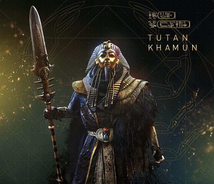 Tutan Khamun poster, Assassin's Creed: Origins, Tutankhamun, The Curse of the Pharaohs, HD wallpaper