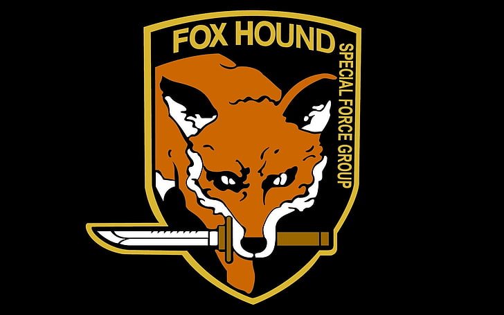 Fox Hound logo, Metal Gear Solid , video games, representation, HD wallpaper