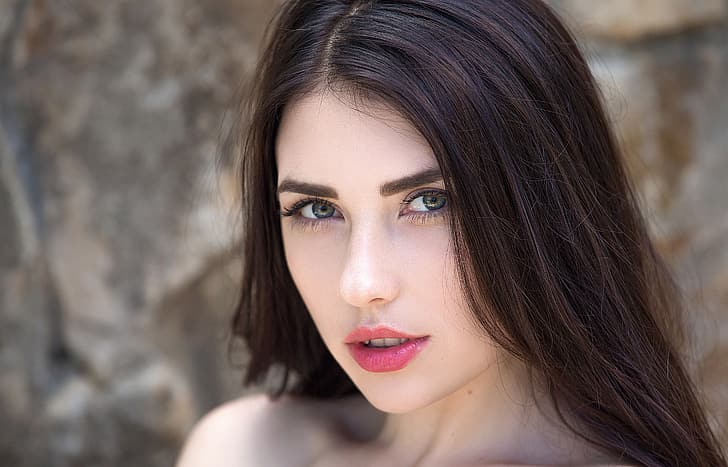 look, close-up, face, model, portrait, playboy, makeup, hairstyle, HD wallpaper