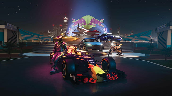 the crew 2, games, pc games, xbox games, ps games, 4k, hd, red bull