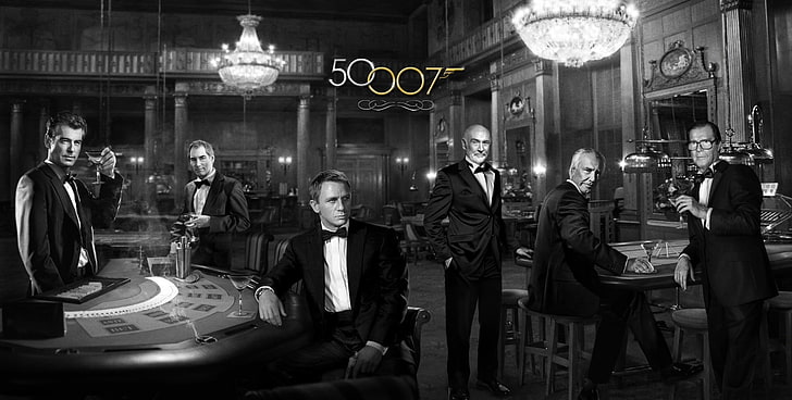 men's black suit jacket, James Bond, timothy dalton, Daniel Craig