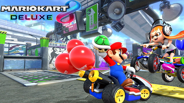 Mario, Mario Kart 8 Deluxe, Inkling (Splatoon), HD wallpaper