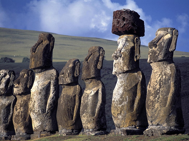 Man Made, Moai, Moai Statues, history, travel destinations, HD wallpaper