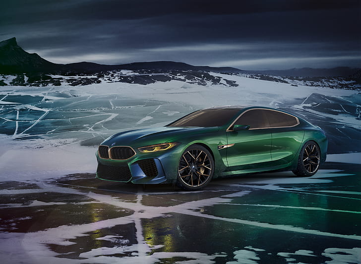 BMW, BMW M8 Gran Coupe, Car, Concept Car, Green Car, Luxury Car