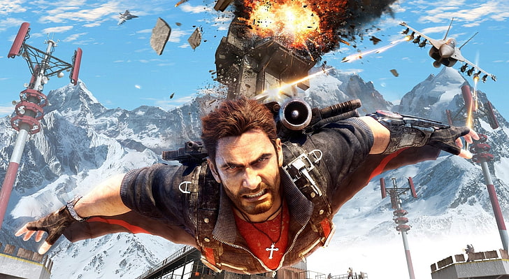 Just Cause 3 Gliding, Games, Other Games, one person, real people, HD wallpaper