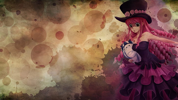 dress one piece redheads hats anime girls perona 1920x1080  Anime One Piece HD Art, HD wallpaper