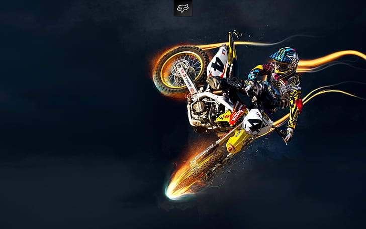 Suzuki Motocross, Sport, Cool, HD wallpaper