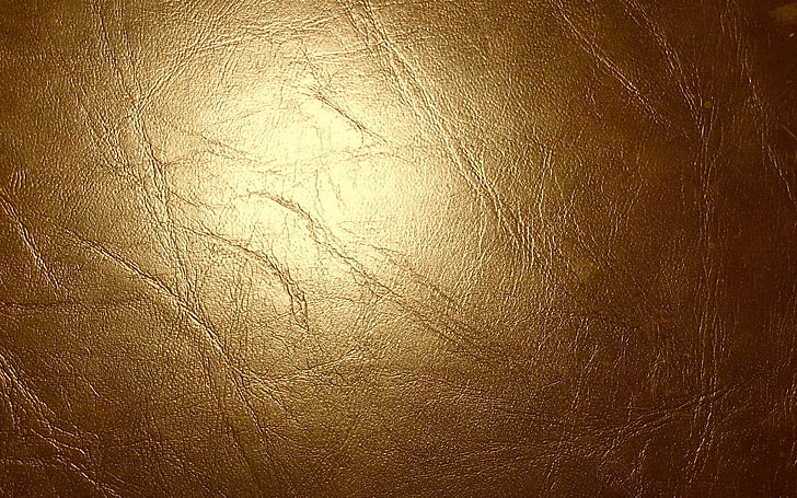 brown leather, gold, glitter, cracks, texture, backgrounds, material, HD wallpaper