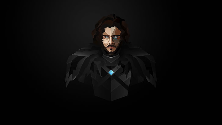 man in black cape digital wallpaper, minimalism, Game of Thrones, HD wallpaper