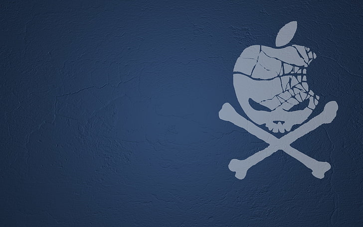 blue apple inc mac piracy logos 1920x1200  Technology Apple HD Art