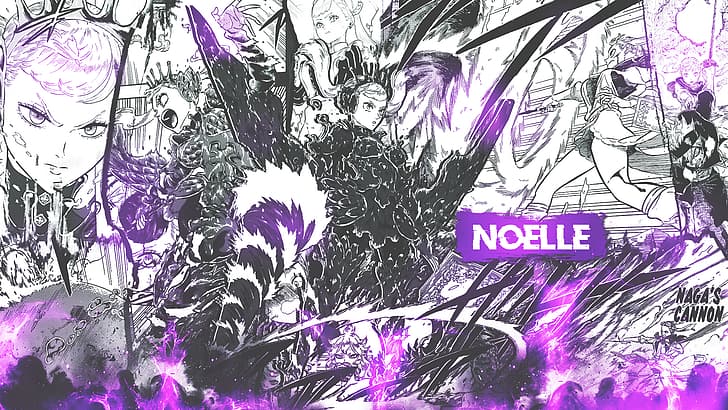manga, collage, anime girls, armor, Noelle Silva
