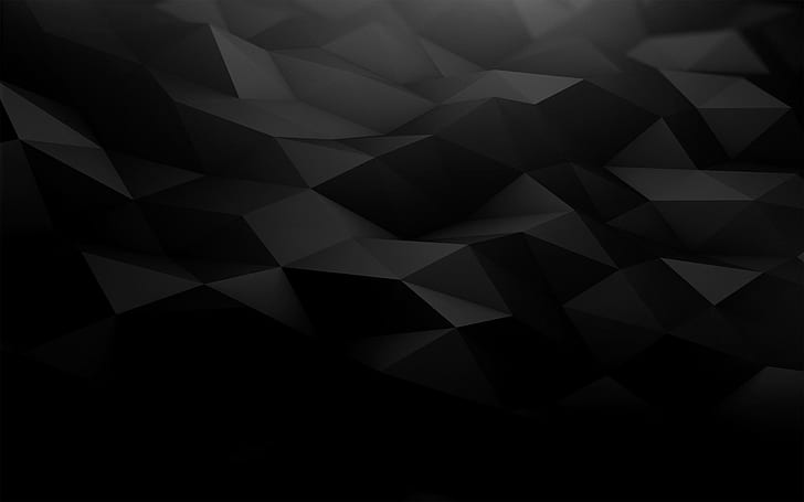 Polygon Art Abstract Black HD, digital/artwork