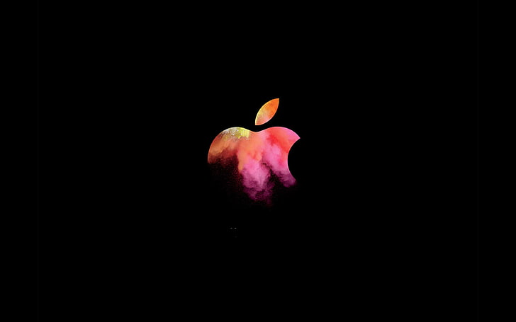 apple, mac, event, logo, dark, illustration, art, black background, HD wallpaper