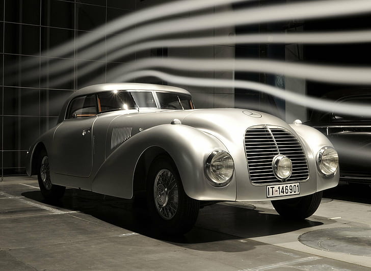 1938, 540k, benz, luxury, mercedes, retro, streamliner, vintage, HD wallpaper