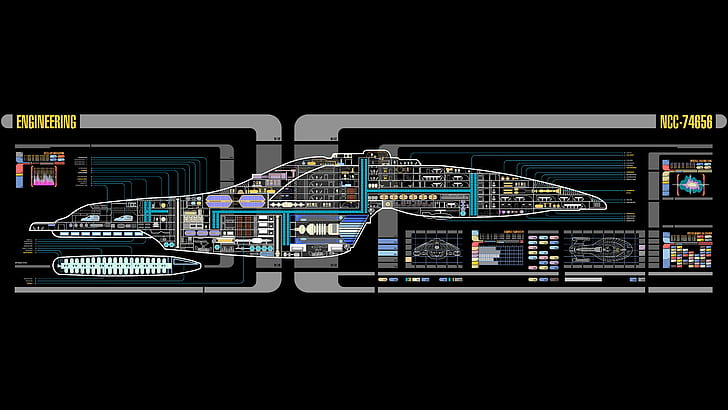 star trek uss voyager lcars, technology, architecture, no people