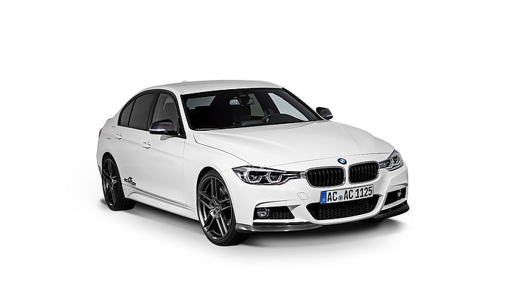 BMW, white background, sedan, F30, AC Schnitzer, 3-Series, HD wallpaper