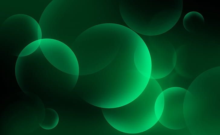 Green Big Bubbles, Aero, Colorful, HD wallpaper