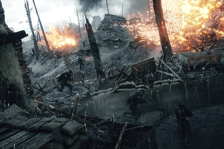 HD wallpaper: soldier battlefield 1 ea dice world war i war video games,  burning | Wallpaper Flare