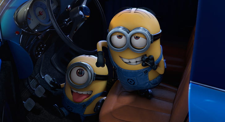 Minions glory in Car, movies