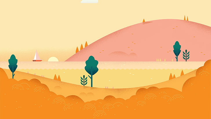 sketch up!, android games, minimalism, sky, water, nature, land