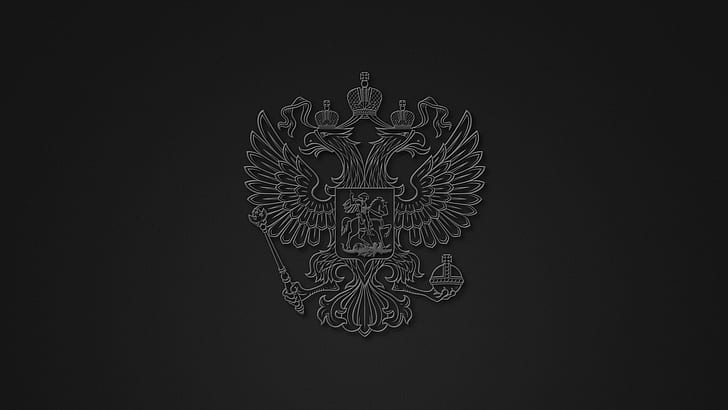 Background, Coat of arms, Russia, HD wallpaper