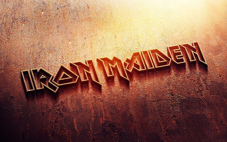 Iron Maiden Logo, iron maiden illustration, HD wallpaper
