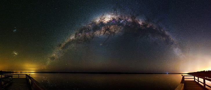 cloud formation during nighttime, lake clifton, western australia, lake clifton, western australia, HD wallpaper