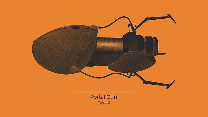 Portal 2, Portal Gun, video games, text, no people, communication, HD wallpaper