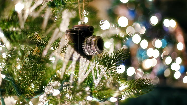 Christmas ornaments, Christmas Tree, HD wallpaper