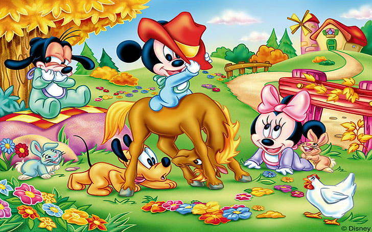 Disney Babies Jigsaw Puzzle Mickey And Minnie Mouse Donald And Daisy Duck Goofy And Pluto Wallpaper Hd 1920×1200, HD wallpaper