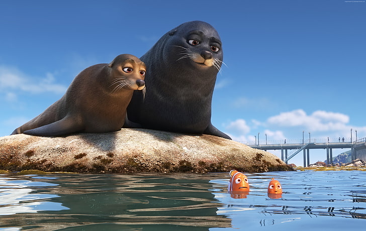 fish, animation, nemo, Finding Dory, seals