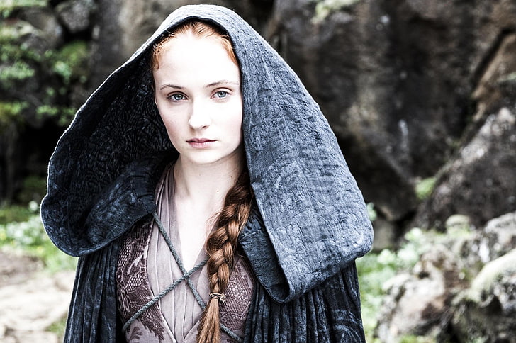Sophie Turner, women, actress, redhead, Game of Thrones, Sansa Stark, HD wallpaper