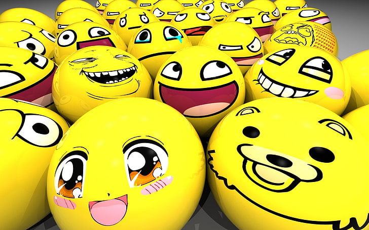 smiley, memes, yellow, close-up, still life, representation, HD wallpaper