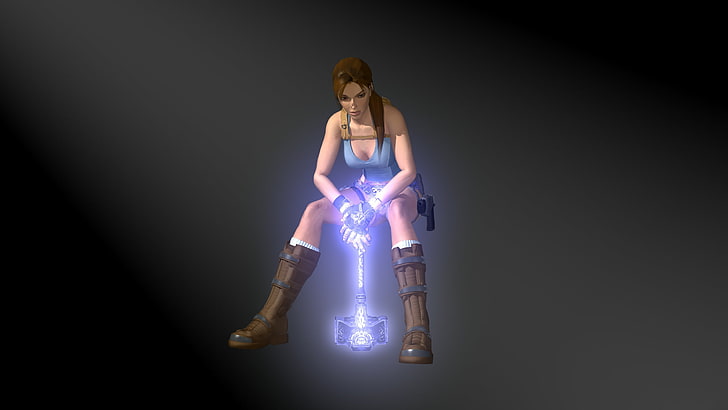 Lara Thor Hammer Lara Tomb Raider Underworld Video Games Tomb Raider HD Art