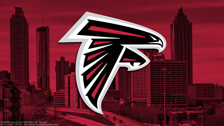 Football, Atlanta Falcons, Emblem, Logo, NFL, HD wallpaper