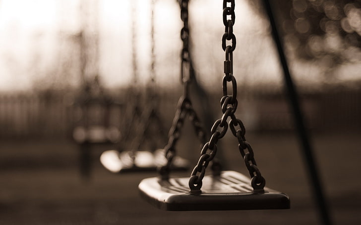 urban, chain, playground, focus on foreground, no people, absence, HD wallpaper