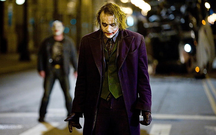 DC The Joker, movies, Batman, The Dark Knight, men, street, people, HD wallpaper