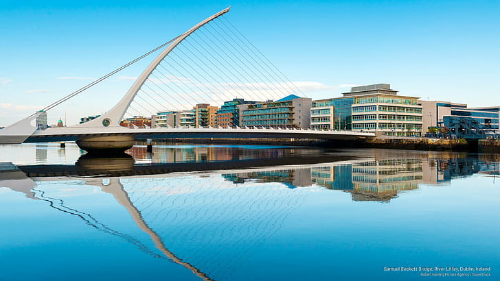 Samuel Beckett Bridge, River Liffey, Dublin, Ireland, Architecture, HD wallpaper