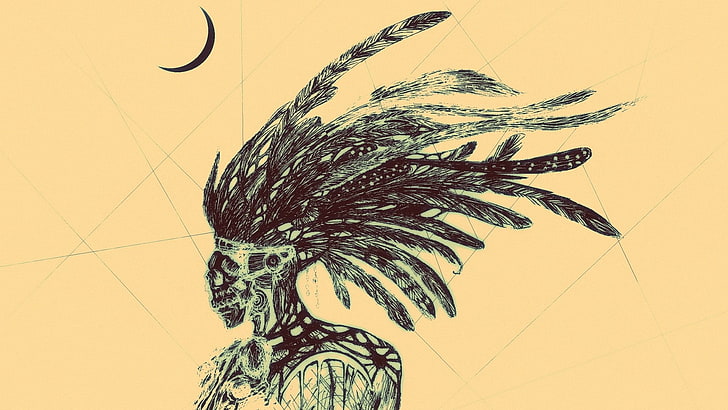 blue and black feather illustration, digital art, artwork, selective coloring, HD wallpaper