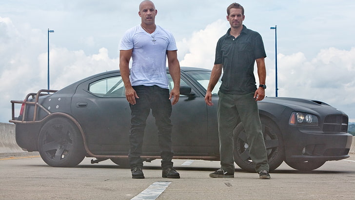 Vin Diesel and Paul Walker, Fast and Furious, Dodge Charger, movies
