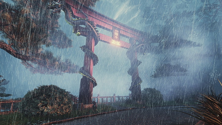 Video Game, Shadow Warrior 2, Rain, HD wallpaper
