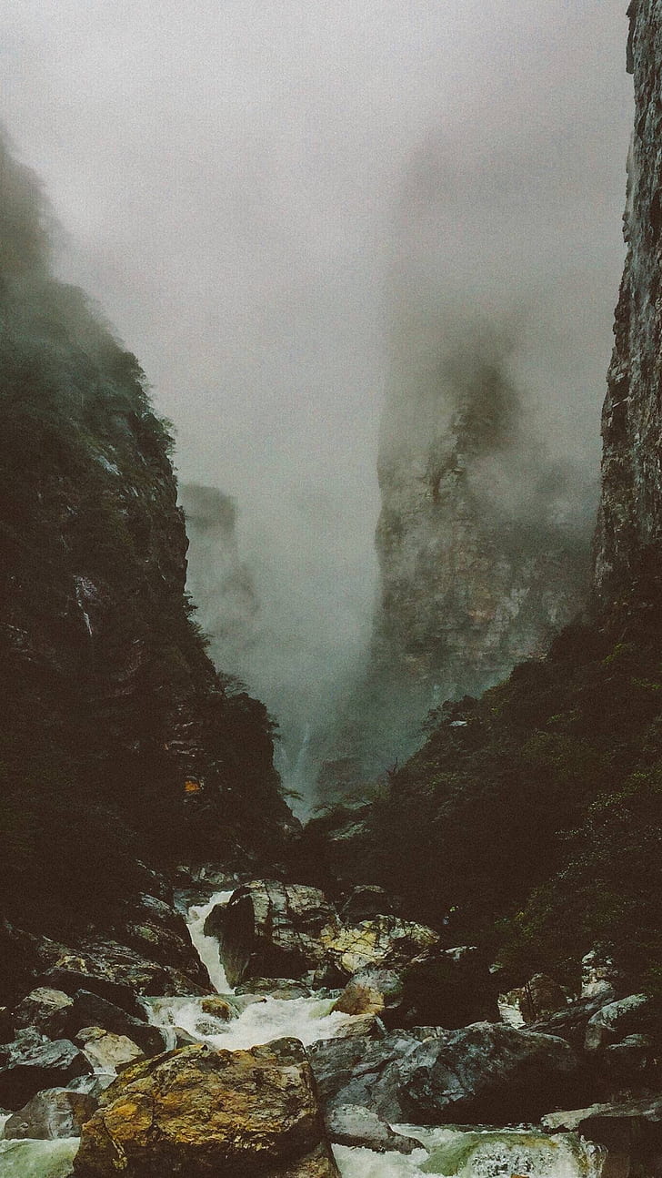 vertical, fog, geology, environment, smoke - physical structure, HD wallpaper