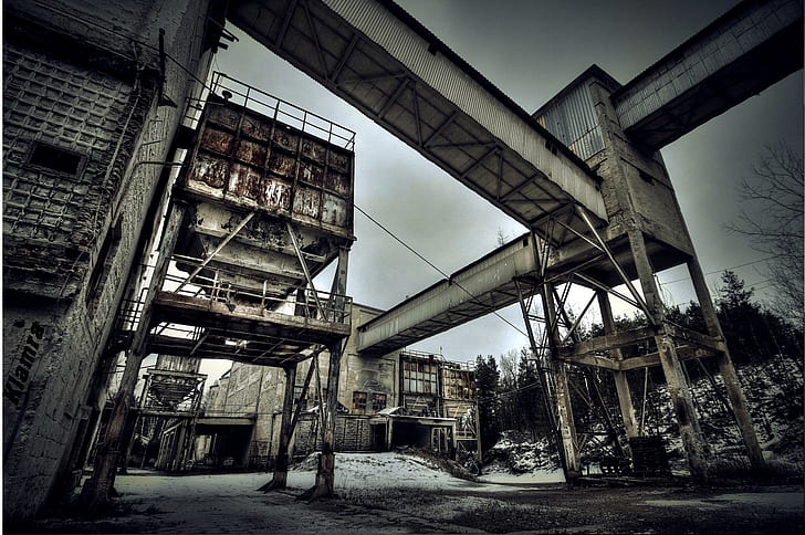 abandoned, Poland, urbex, factory, HD wallpaper