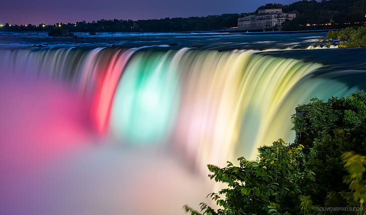 Vibrant, Canada, Niagara Falls, Colorful, 5K, HD wallpaper