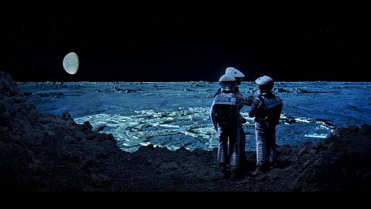 Movie, 2001: A Space Odyssey, Astronaut, Moon, HD wallpaper