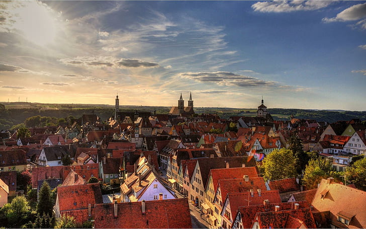 Rothenburg, nature, beautiful, buildings, germany, architecture
